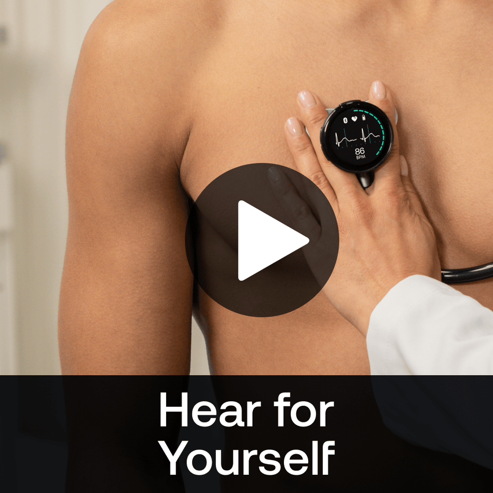 Video demonstrating the Eko CORE 500™ Digital Stethoscope amazing sound quality and noise cancellation 